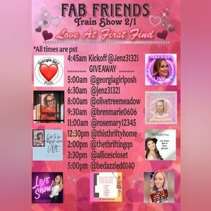Fab friends Train Show 2/1!!!!